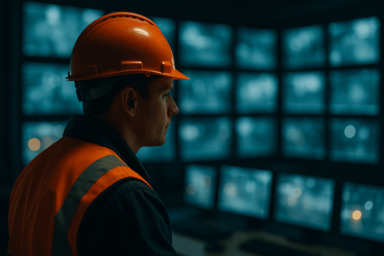 Salvus operator watching a live site safety console